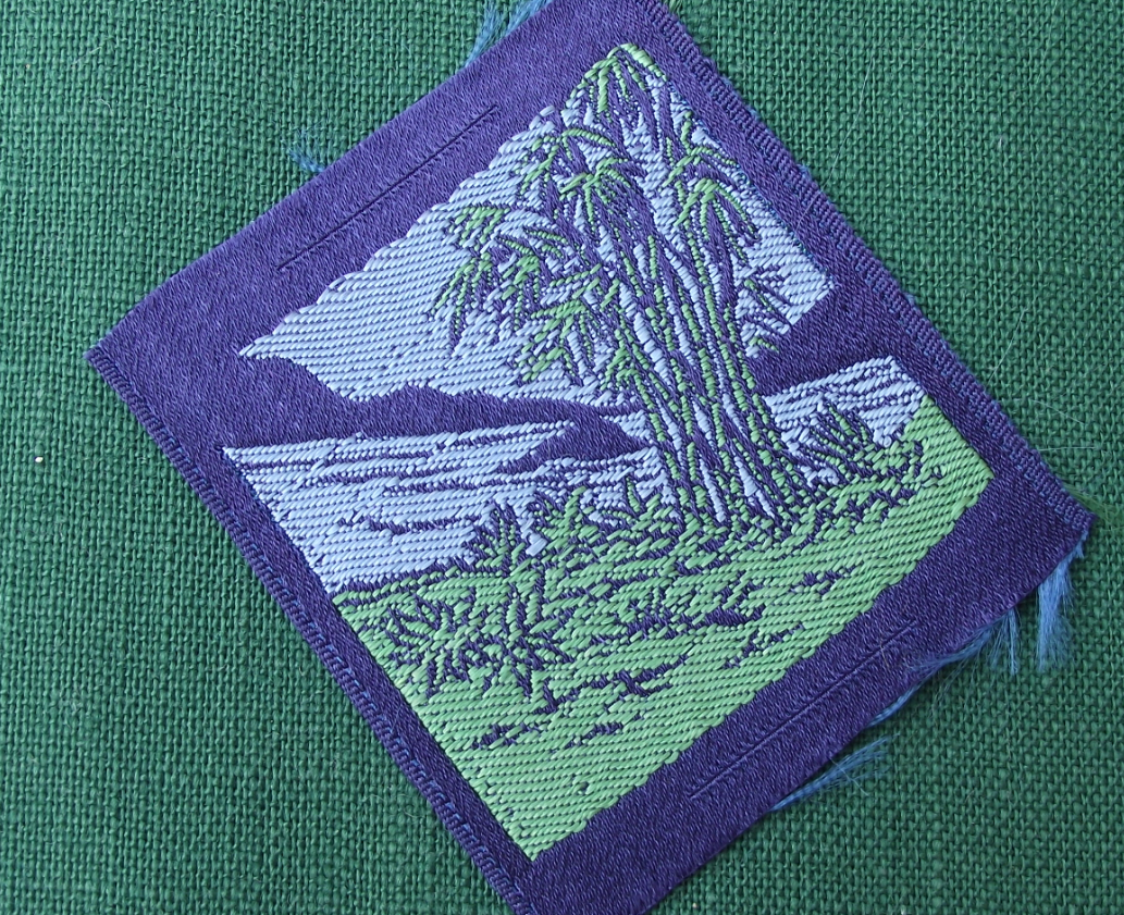 1985 Thailand Thai Scouting Scouts Association District Silk Patch Bamboo Lake - Badgecrazy