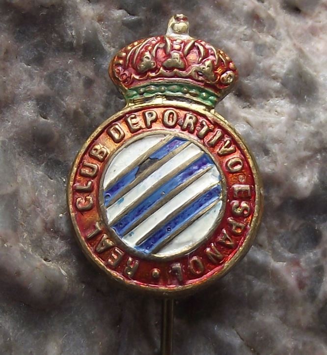 Antique Real Club Deportivo Espanyol Spain Football Soccer Crest Pin Badge - Badgecrazy