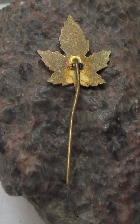 Antique Canada Maple Leaf Autumn Colours Fall Canadian National Emblem Pin Badge - Badgecrazy