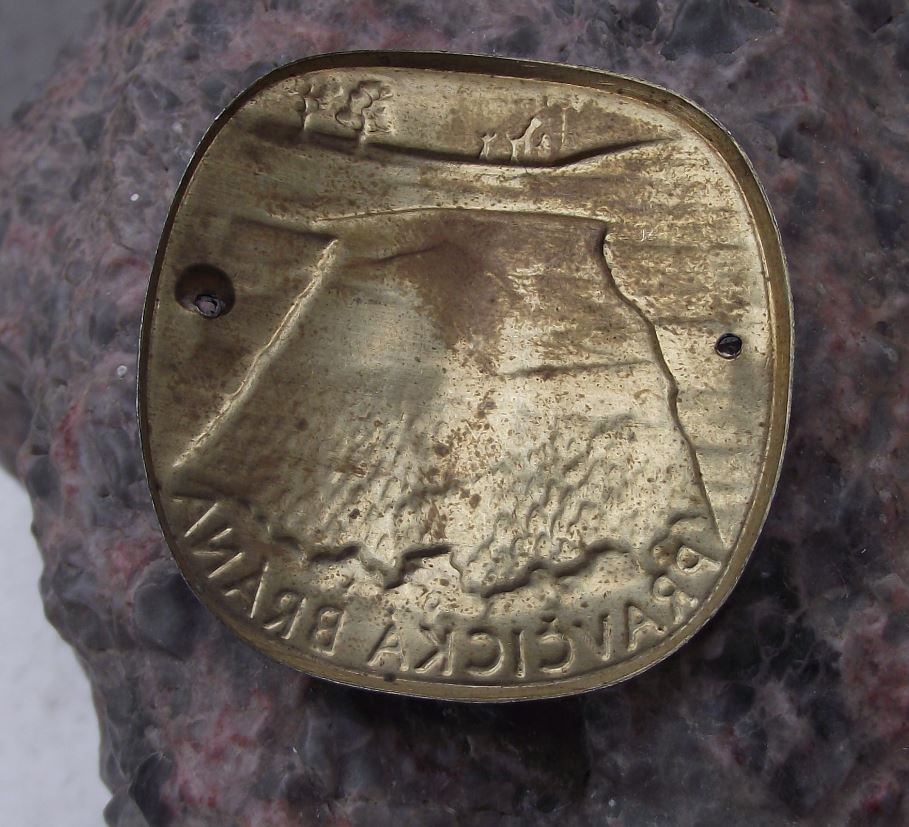 Pravcicka Brana Czech Natural Rock Arch Walking Stick Shield Plate Stocknagel - Badgecrazy