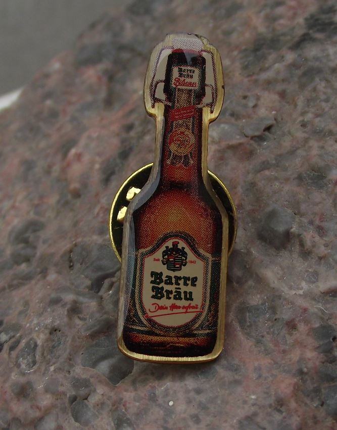 Ernst Barre Private Brewery Lager Beer Advertising Bottle Logo Tie Hat Pin Badge - Badgecrazy