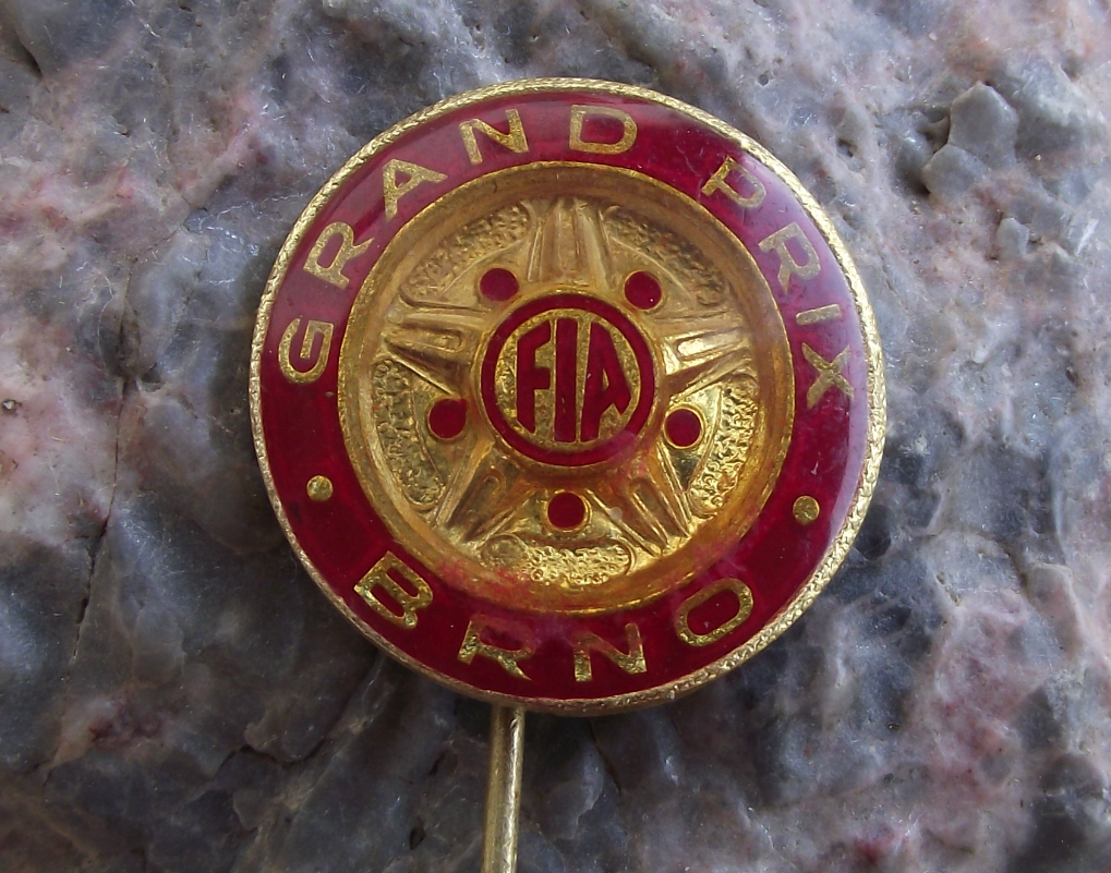 FIA Federation International Automobile Brno Grand Prix Car Wheel Race Pin Badge - Badgecrazy
