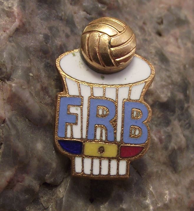Romanian Romania Basketball Federation Association FRB 3D Ball Members Pin Badge - Badgecrazy