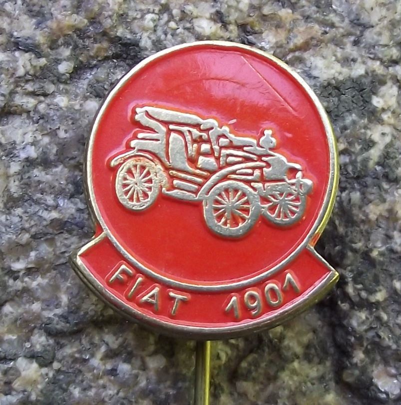 Vintage Veteran Car History of Cars Fiat 1901 12hp Vehicle Antique Pin Badge - Badgecrazy