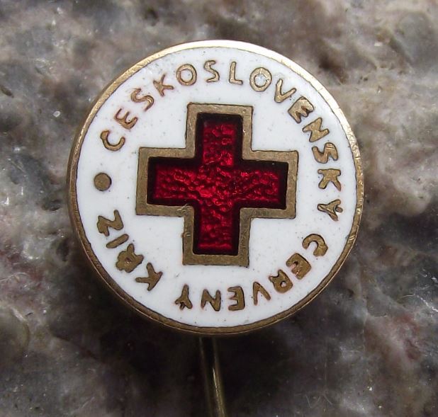 Antique Red Cross Association of Czechoslovakia Members Uniform Pin Badge - Badgecrazy