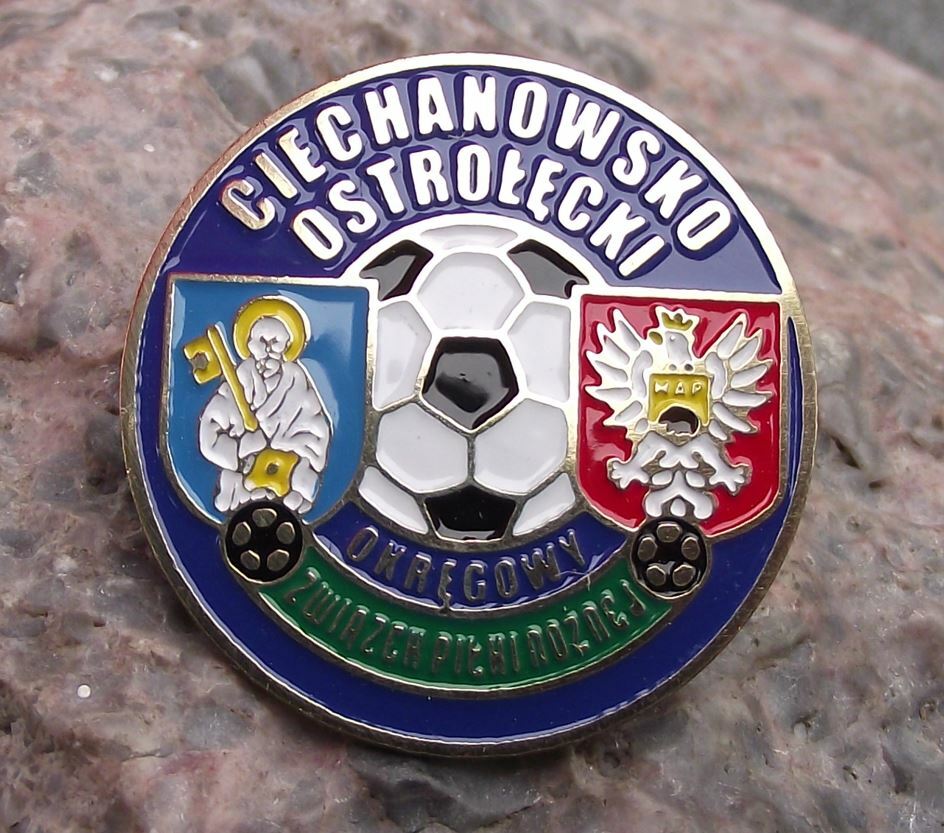 Vintage Ciechanow Ostroleka OZPN Football Club Poland Polish Soccer Pin Badge - Badgecrazy