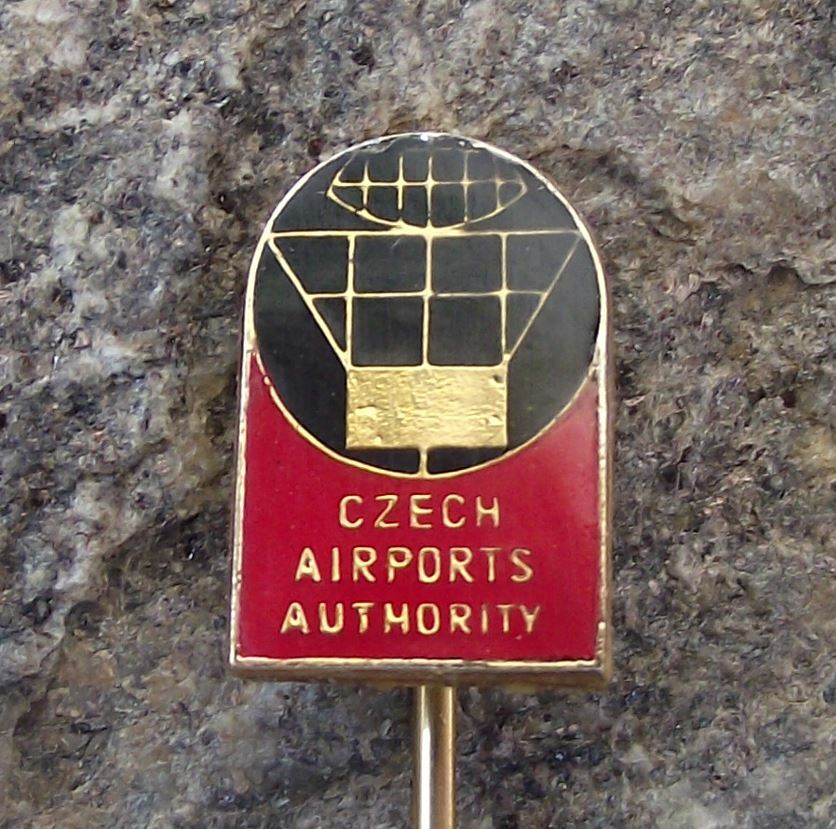 Vintage Czech Airports Authority CAA Air Traffic Control Tower Radar Pin Badge - Badgecrazy