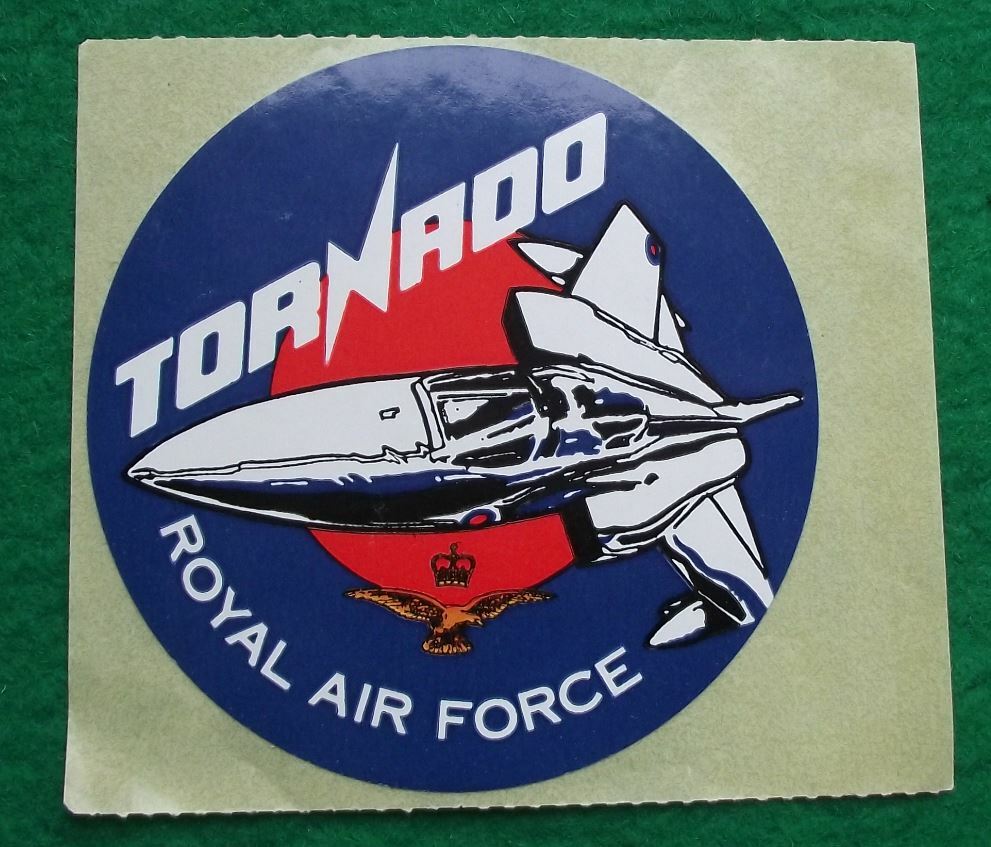 1980's Royal Air Force RAF Tornado Jet Aircraft Military Airplane Sticker Decal - Badgecrazy