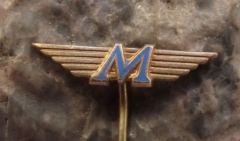 Antique Winged M Logo Safety Match Maker Matchboxes Czechoslovakia Pin Badge - Badgecrazy