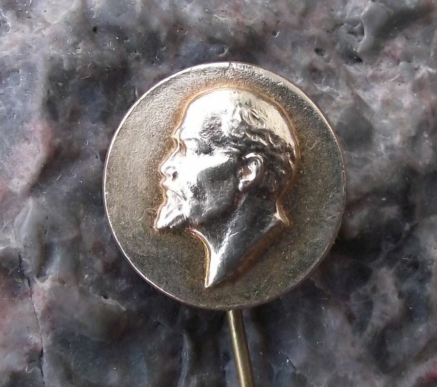 Golden Vladimir Lenin Soviet Union Russian Premier Communist Leader Pin Badge - Badgecrazy