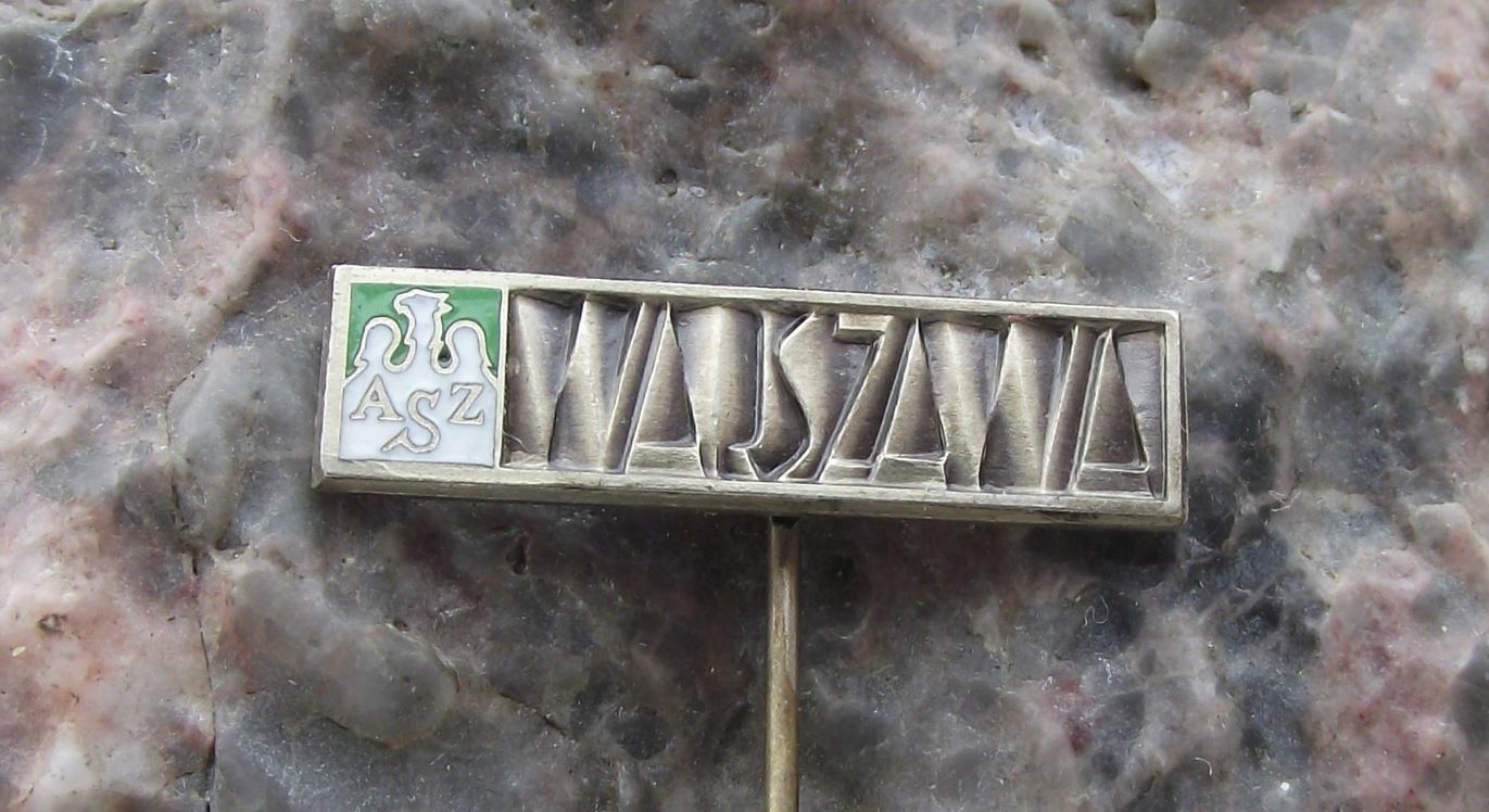 Antique AZS Warsaw Polish University Sports Association Football Pin Badge - Badgecrazy