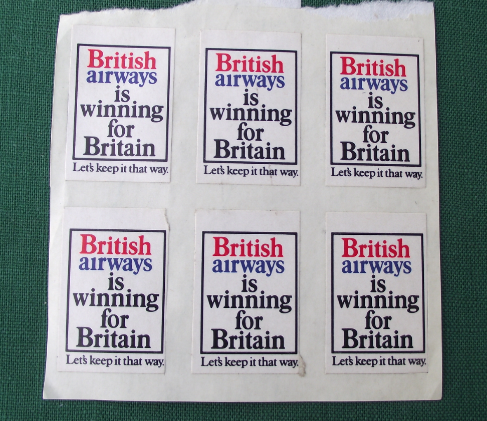 British Airways Is Winning for Britain Slogan Airline Aircraft Sticker Decal - Badgecrazy