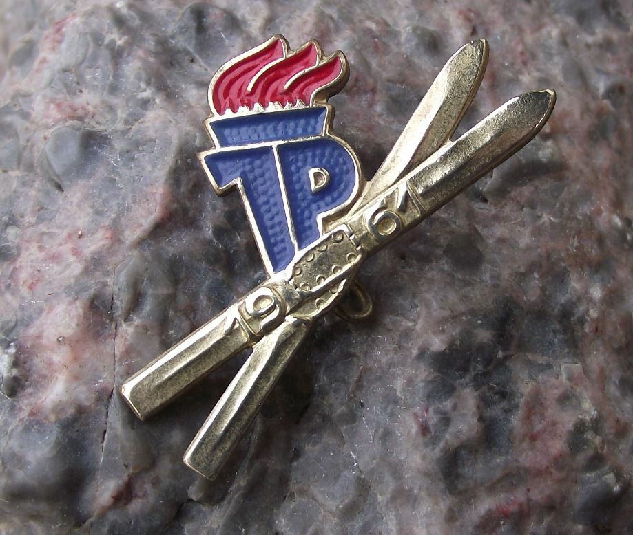 1961 Thalmann Pioneer Organisation Youth Group Winter Ski Skiing Award Pin Badge - Badgecrazy