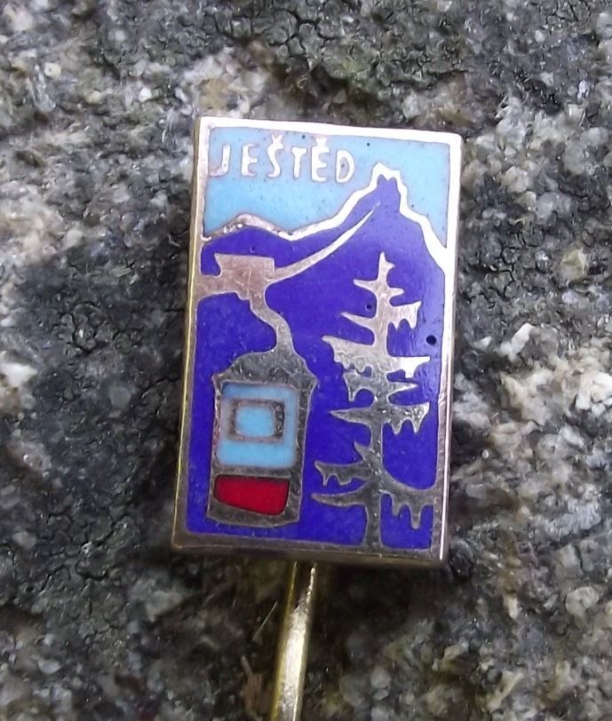 Jested 1012m Highest Northern Czech Mountain Tourist Cable Car Pin Badge - Badgecrazy