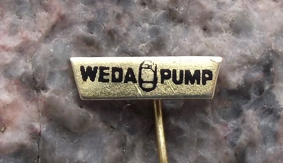 Vintage Weda Pump Underwater Drainage Slurry Pumps of Sweden Logo Pin Badge - Badgecrazy