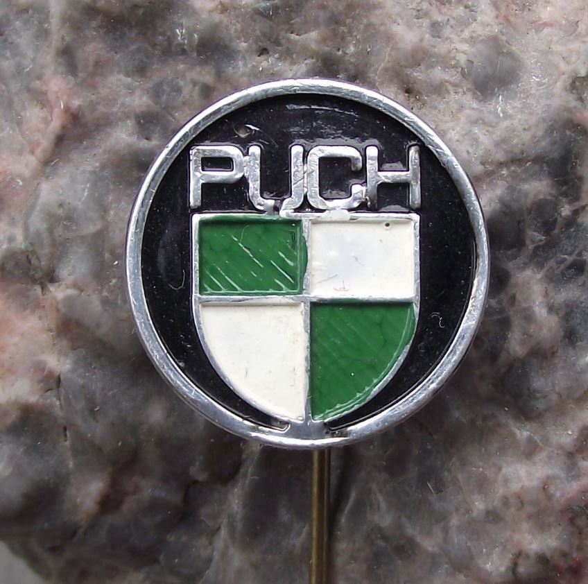 Antique Puch Motorcycles Motorbikes & Bicycles Graz Austria Head Logo Pin Badge - Badgecrazy