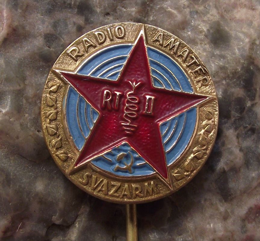 Antique Army Radio Operator Czech Svazarm Reserve Grade 2 Military Ham Pin Badge - Badgecrazy