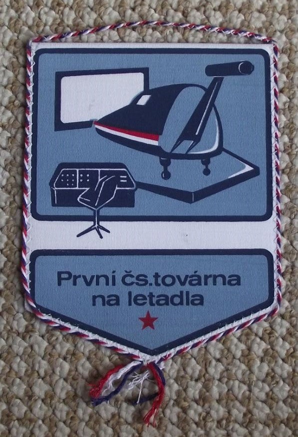 1988 Rudy Letov Aviation Flight Simulator 70th Anniversary Aircraft Pennant Flag - Badgecrazy