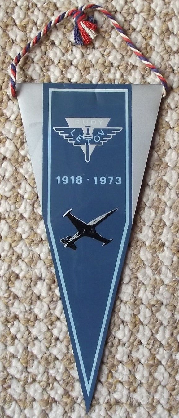 1973 Rudy Letov Czech Aviation Company 55th Anniversary Aircraft Pennant Flag - Badgecrazy