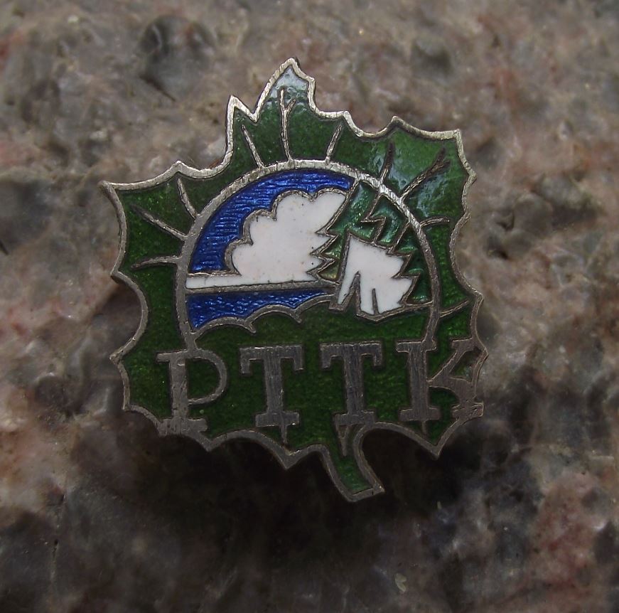 Antique PTTK Polish Poland Tourist and Sightseeing Society Leaf Jacket Pin Badge - Badgecrazy