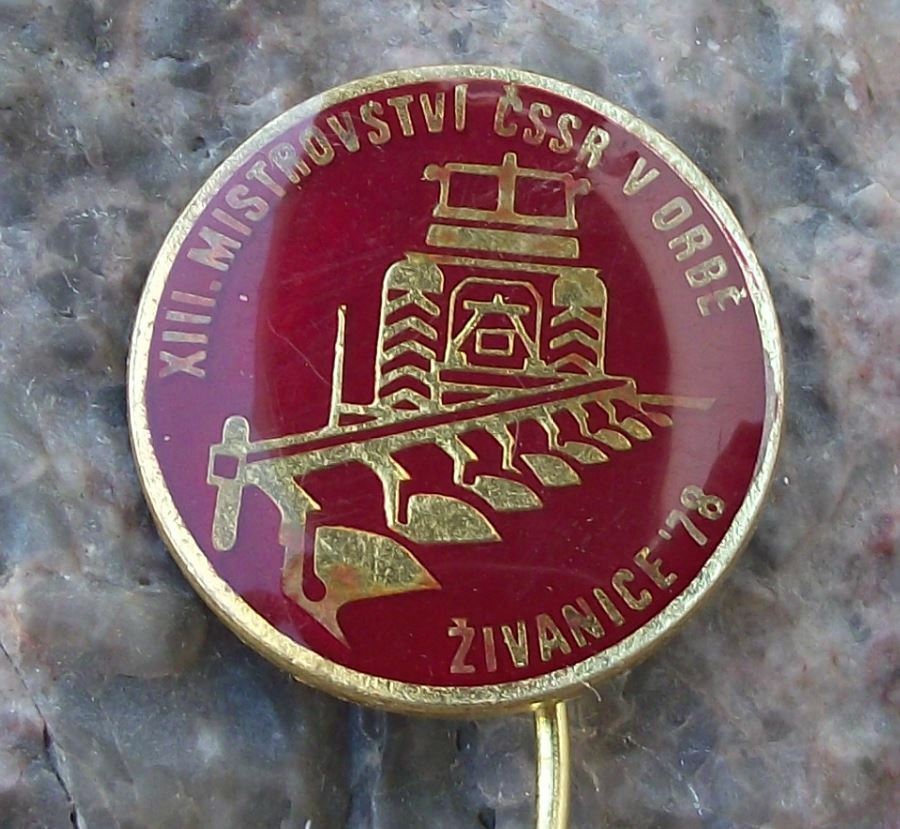 1978 Czechoslovakia Field Ploughing Competition Match Championships Pin Badge - Badgecrazy