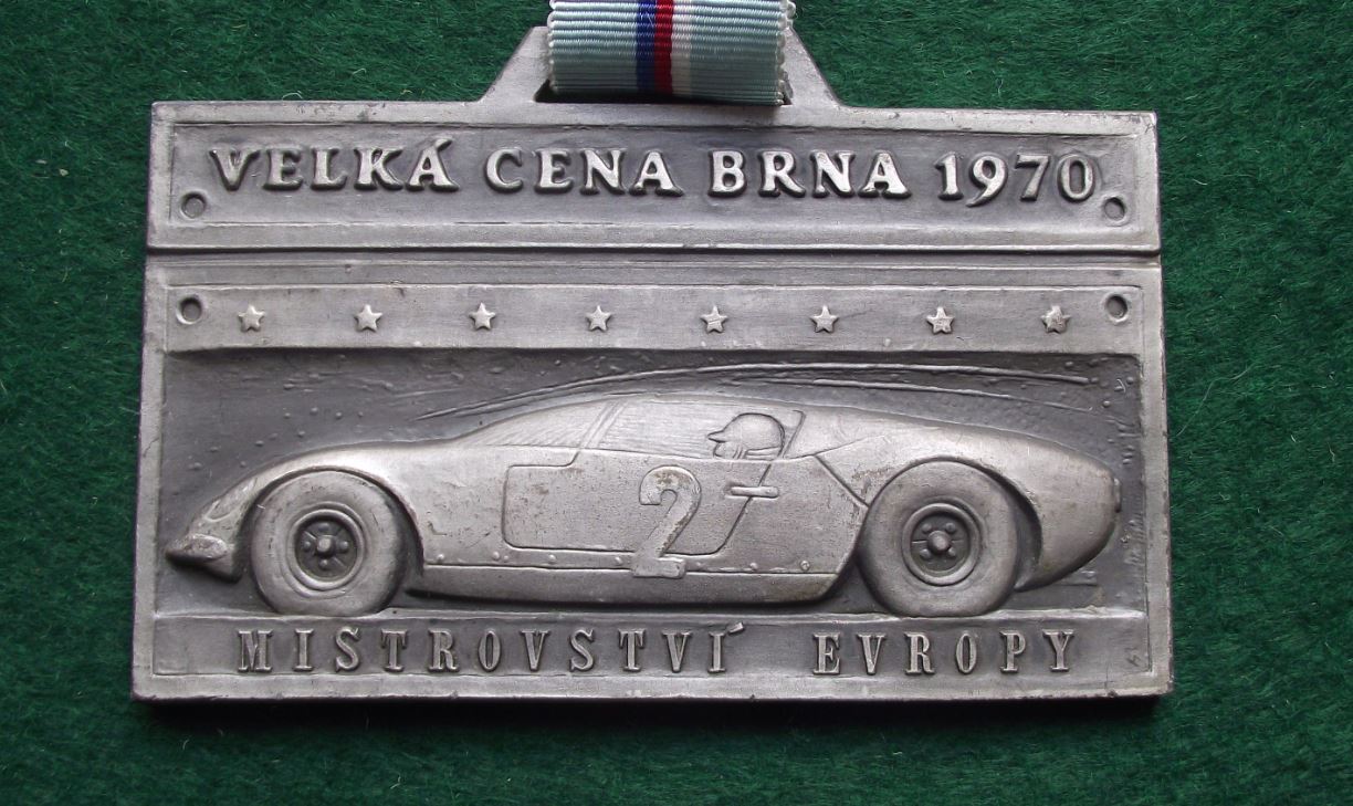 1970 FIA Official European Rally Championships Grand Prix Brno Car Ribbon Medal - Badgecrazy