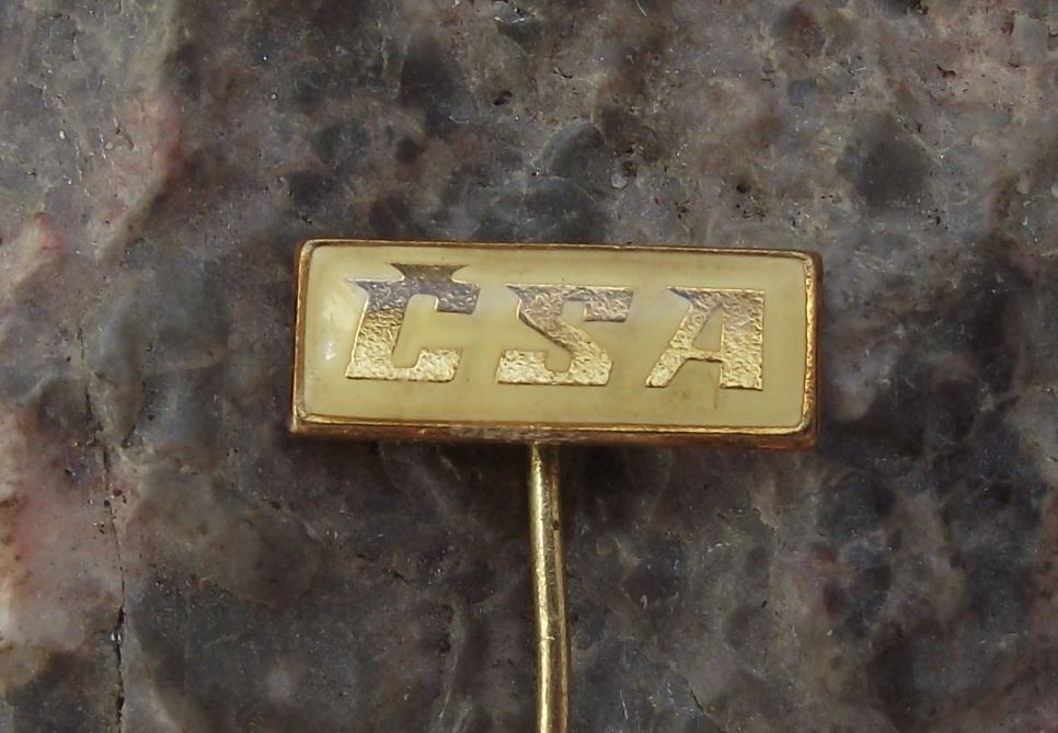 CSA Czech Airlines Czechoslovakia Official Logo Airliner Aircraft Firm Pin Badge - Badgecrazy