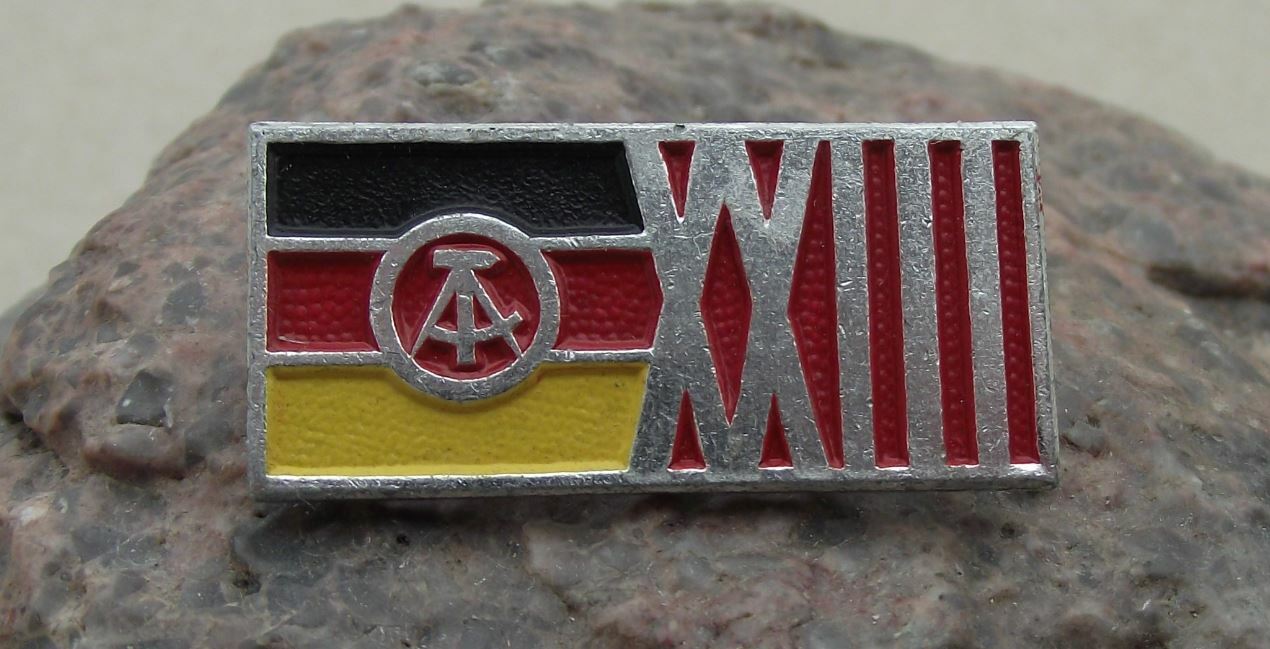 1972 East Germany DDR GDR 23rd Anniversary German GDR Commemorative Pin Badge - Badgecrazy