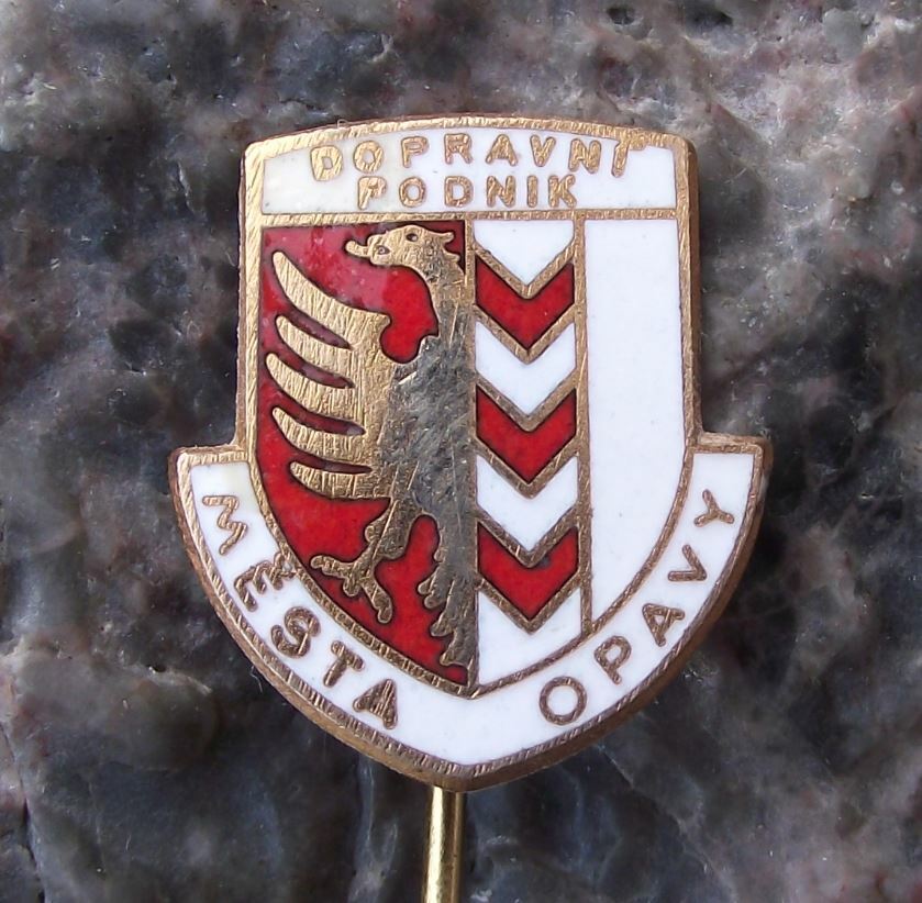 Vintage Opava Czech Town Public Transport Company Bus Services Crest Pin Badge - Badgecrazy