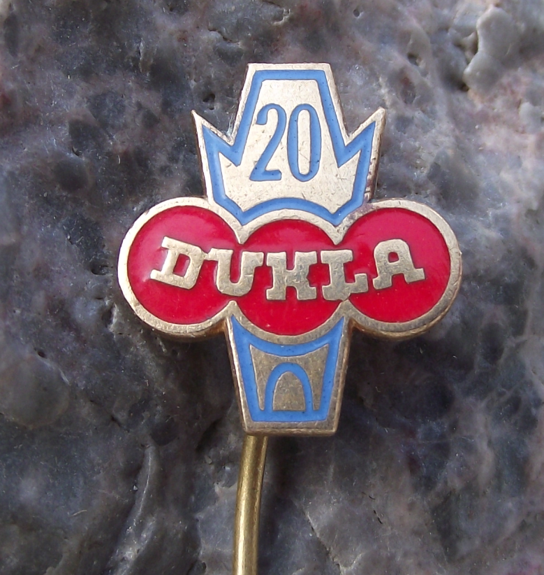 1968 Dukla Prague Praha FC Army Football Soccer Club 20th Anniversary Pin Badge - Badgecrazy