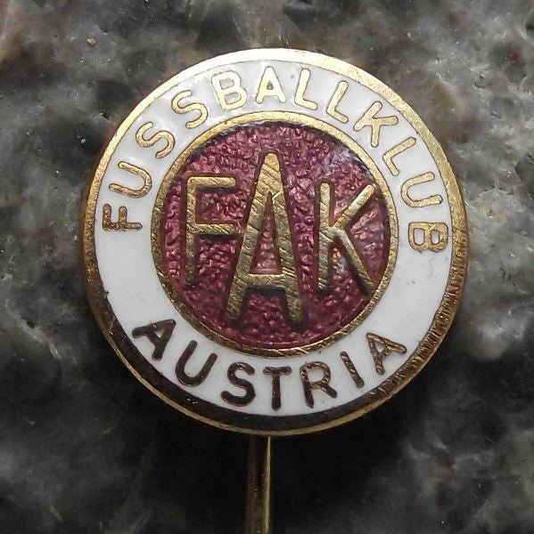 Vintage Football Club Austria Wien Vienna FAK Crest Soccer Logo Pin Badge - Badgecrazy