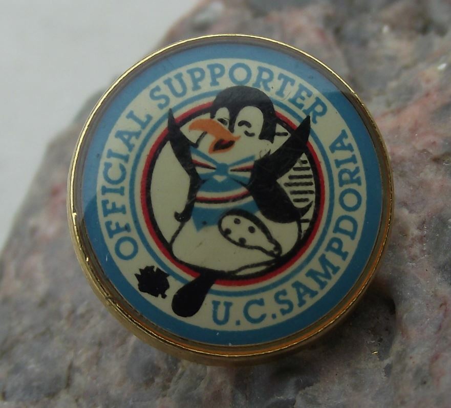 Rare Unione Calcio UC Sampdoria Football Club Supporters Soccer Tie Pin Badge - Badgecrazy