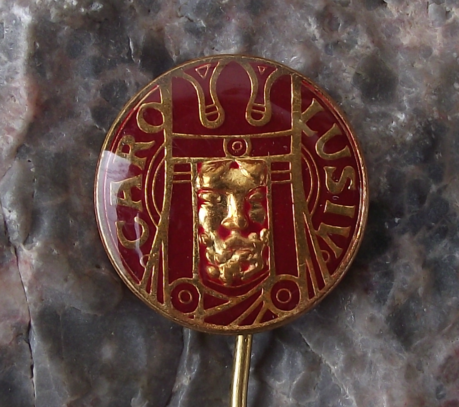 Vintage Charles IV 4th Holy Roman Emporer Carolus Czech King Karel Pin Badge - Badgecrazy