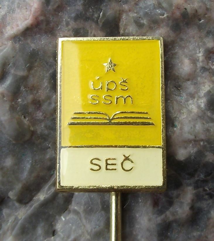 Vintage SSM Socialist Youth Czech Political School Sec Communist Party Pin Badge - Badgecrazy