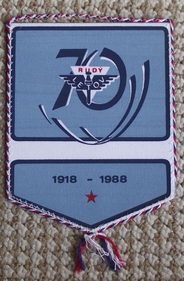 1988 Rudy Letov Aviation Flight Simulator 70th Anniversary Aircraft Pennant Flag - Badgecrazy