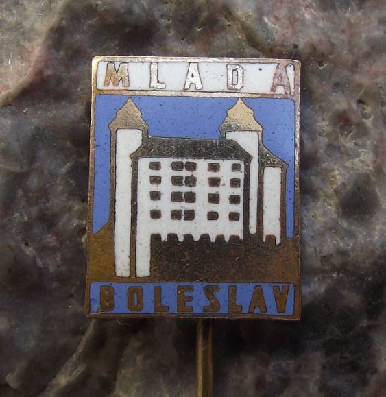 Antique Mlada Boleslav Czech Castle Fortress Tourist Travel Souvenier Pin Badge - Badgecrazy
