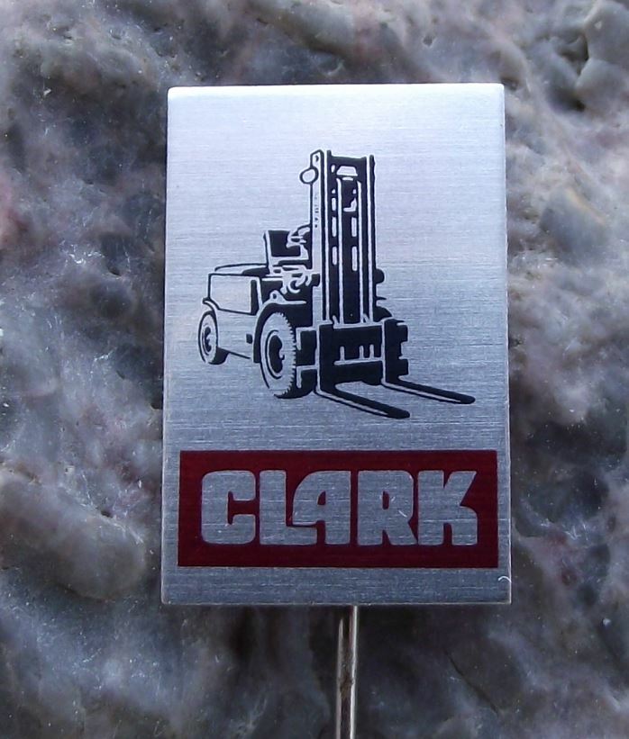 Vintage Clark Equipment Company USA Fork Lift Truck Firm Maker Pin Badge - Badgecrazy