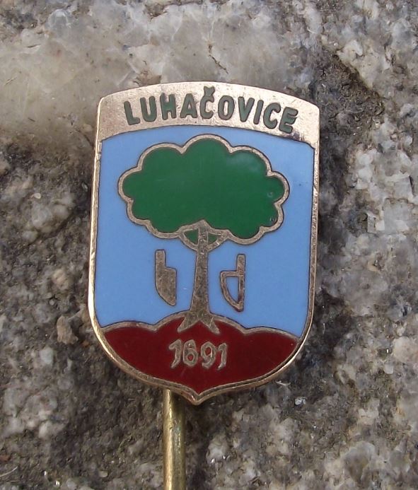 Antique Luhatschowitz Luhacovice Town Heraldic Official Coat Arms Pin Badge - Badgecrazy
