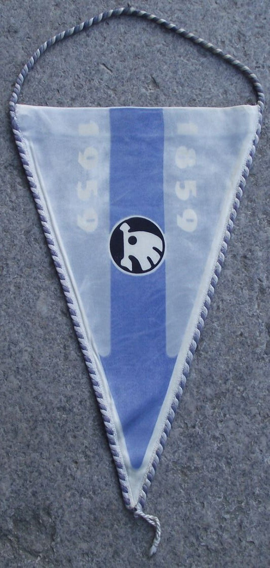 1959 Skoda Logo Car Automotive Factory Plzen Centenary 100 Year Pennant Flag - Badgecrazy