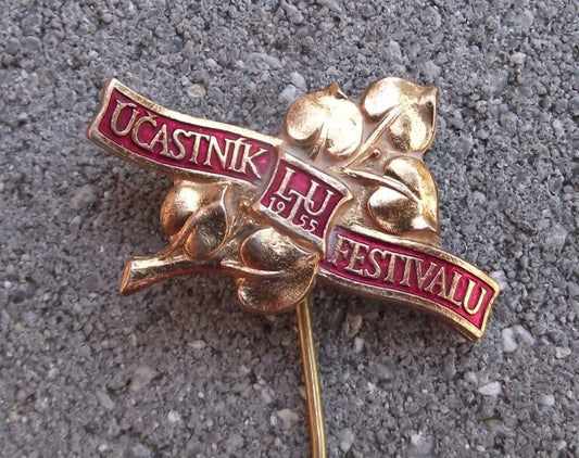 1955 LTU Czech Aviation Technical University Air Force Command Pin Badge