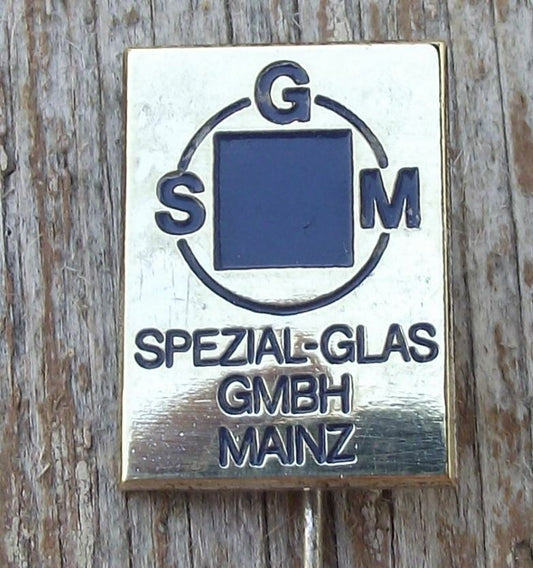 Vintage SGM Spezial Glas GMBH German Glass Engineering SCHOTT AG Pin Badge - Badgecrazy