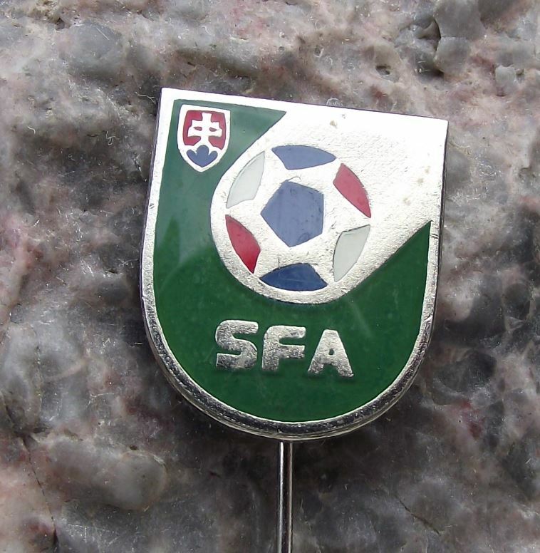 SFA Football Association Slovakia Soccer Federation Ball Logo Pin Badge - Badgecrazy