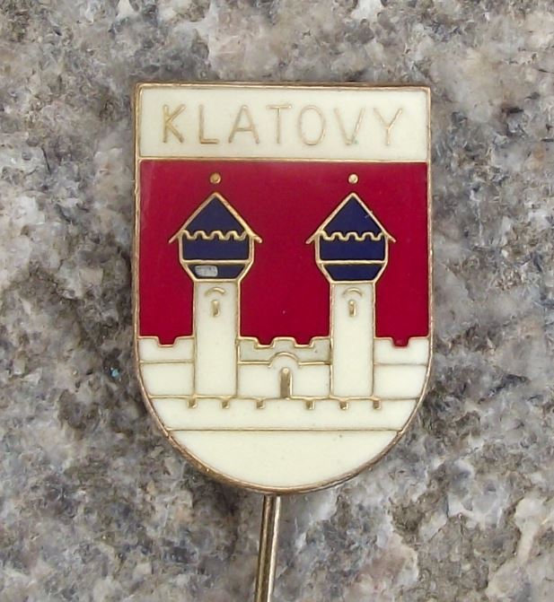 Klatovy Klattau Castle Towers Official Heraldic Crest Heraldry Shield Pin Badge - Badgecrazy