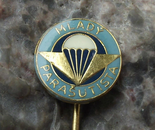 Vintage Young Parachutist Skydiver Youth Para Award Parachuting Wings Pin Badge