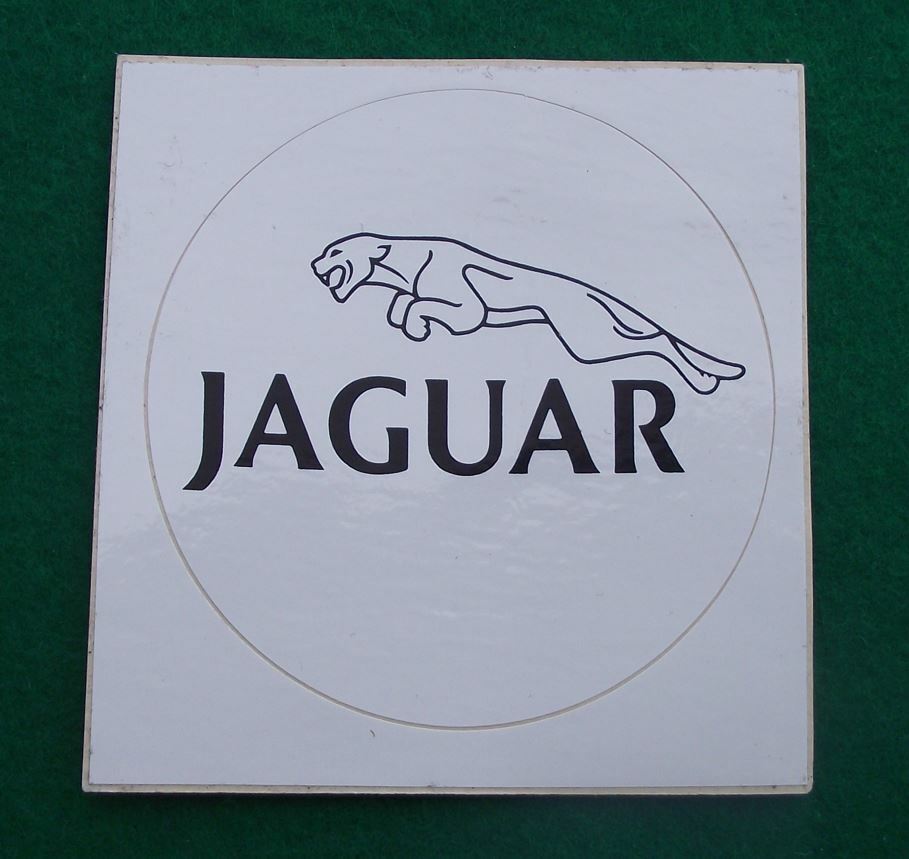 1980s Jaguar British Luxury Car Company Leaping Cat Motif Logo Sticker Decal - Badgecrazy
