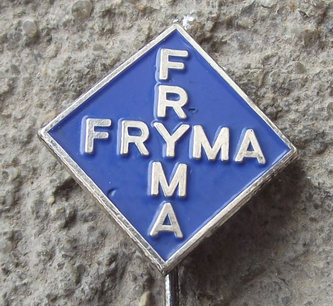 Antique FRYMA MASCHINEN AG Heat Exchanger Industrial Machinery Factory Pin Badge - Badgecrazy