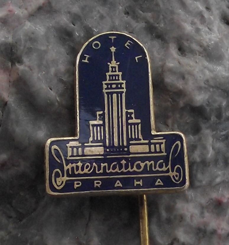 Antique Hotel International Prague Praha Historic 1950's Socialist Pin Badge - Badgecrazy