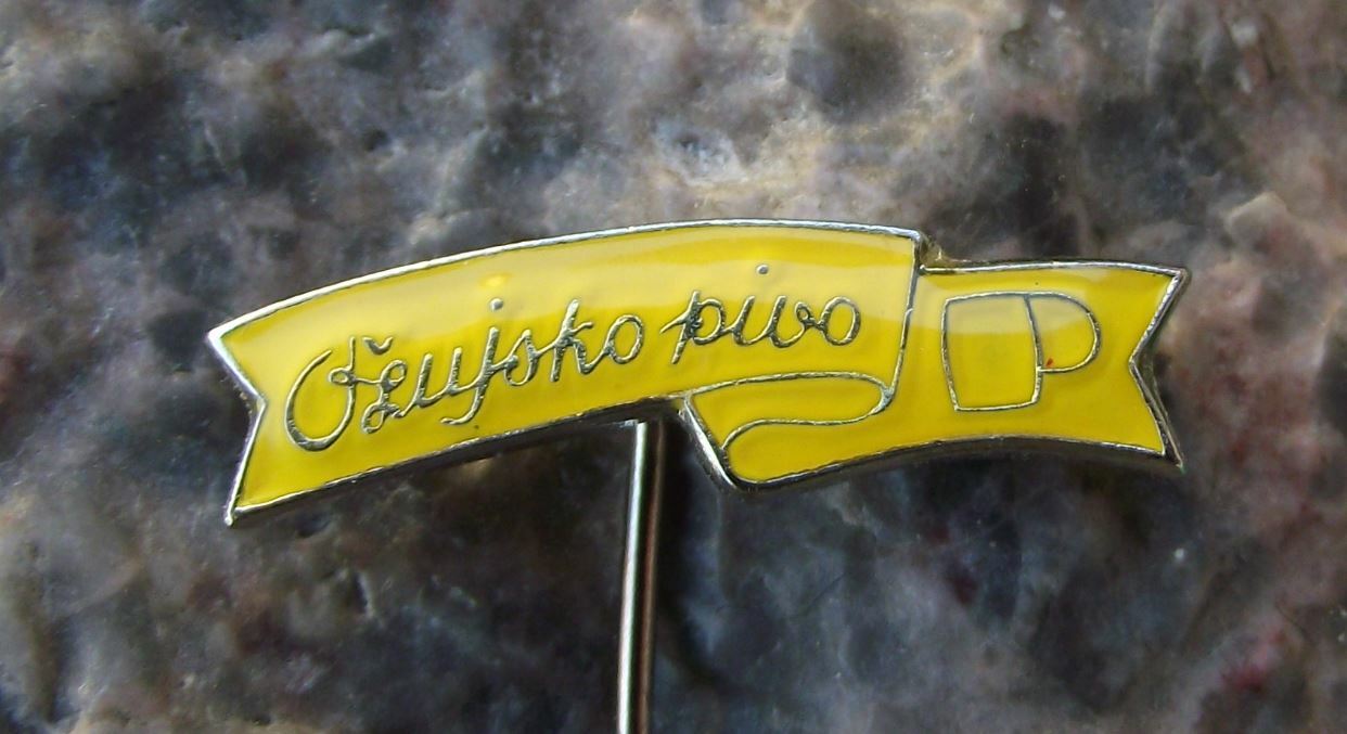 Antique Ozujsko Pivo Piva Zagreb Croatia Brewery Lager Beer Banner Pin Badge - Badgecrazy
