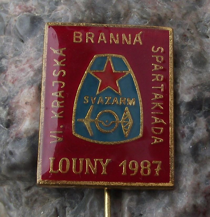 1987 Svazarm Czech Army Reserves VII 7th Military Spartakiad Louny Pin Badge - Badgecrazy