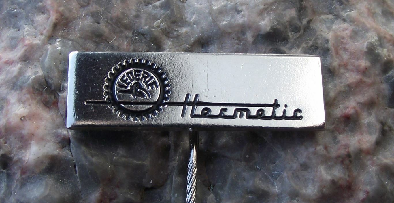 Vintage Lederle Hermetic German Engineering Company Pumps Machines Pin Badge - Badgecrazy